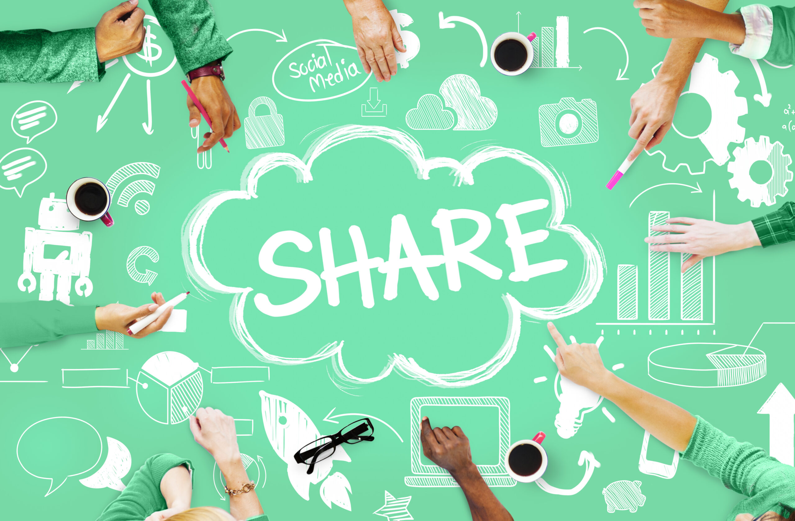 Share Sharing Connection Online Communication Networking Concept